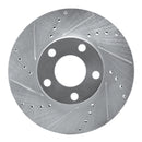 R1 98-98 Volkswagen Passat (USA/Canada) Front Left Drilled & Slotted Silver Brake Rotor