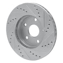 R1 91-97 Toyota Previa Front Left Drilled & Slotted Silver Brake Rotor