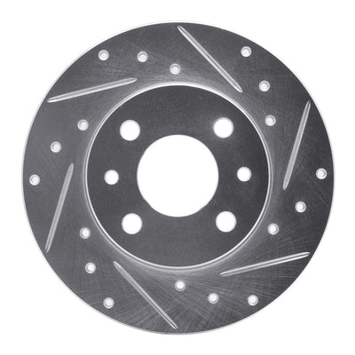 R1 2009-2019 Fiat 500 (Mexico) Rear Right Drilled & Slotted Silver Brake Rotor