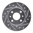 R1 12-19 Fiat 500 Front & Rear Drilled & Slotted Silver Brake Rotor Set