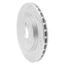 R1 04-11 Cadillac CTS Rear Left Drilled & Slotted Silver Brake Rotor