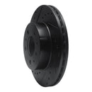 R1 95-97 Ford Crown Victoria Front Left Drilled & Slotted Black Brake Rotor