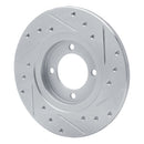 R1 80-83 Toyota Corolla (US/Canada) Front Left Drilled & Slotted Silver Brake Rotor