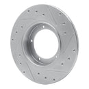 R1 65-76 Porsche 911 Front Left Drilled & Slotted Silver Brake Rotor