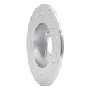 R1 94-04 Infiniti I30 Rear Right Drilled & Slotted Silver Brake Rotor