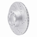 R1 79-85 Mercedes-Benz 300SD Front Right Drilled & Slotted Silver Brake Rotor