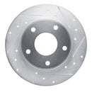 R1 20-24 Nissan Sentra Rear Drilled & Slotted Silver Brake Rotor Set
