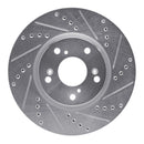 R1 13-22 Honda Accord Front Drilled & Slotted Silver Brake Rotor Set