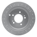 R1 01-16 Hyundai Santa Fe Rear Right Drilled & Slotted Geo-Carbon Rotor