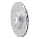 R1 12-19 Fiat 500 Front & Rear Drilled & Slotted Silver Brake Rotor Set