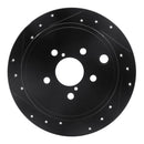 R1 09-12 Subaru Impreza Front & Rear Drill/Slot Black Rotors w/Optimum Pads