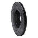 R1 08-21 Lexus NX200T Front Left Drilled & Slotted Black Brake Rotor