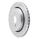 R1 89-95 Chrysler Daytona Rear Drilled & Slotted Silver Brake Rotor Set