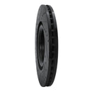 R1 08-11 Saab 9-3 Front Right Drilled & Slotted Black Brake Rotor