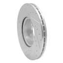 R1 01-03 Volkswagen EuroVan Front Right Drilled & Slotted Silver Brake Rotor