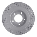 R1 17-23 Hyundai Kona Ev Rear Right Drilled & Slotted Geo-Carbon Rotor