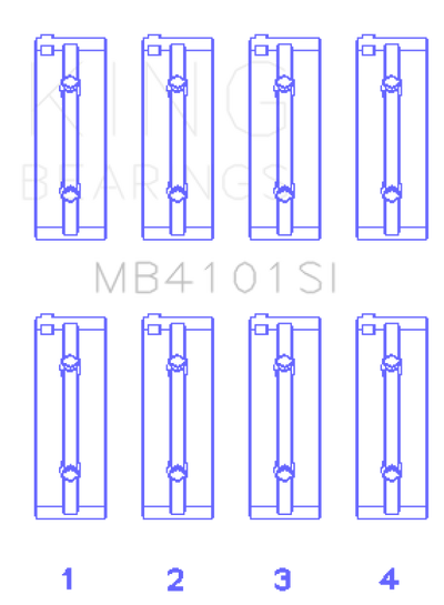 King Alpha Romeo AR 01928 / AR 06430 / AR 64102 / AR 64101 / AR 06120 / AR 01932 Main Bearing Set