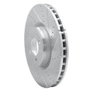 R1 10-17 Land Rover Range Rover Front Right Drilled & Slotted Silver Brake Rotor