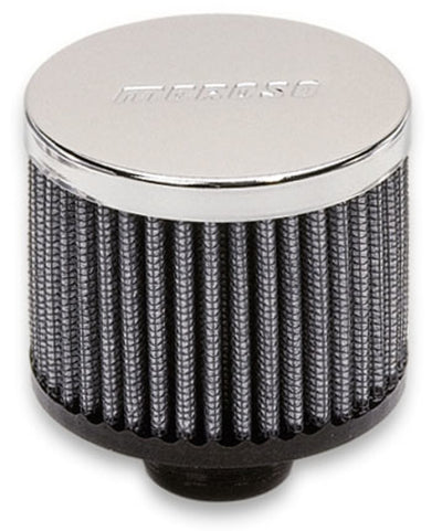 Moroso Filtered Valve Cover Breather - Push-In - No Hood - 1.22in ID