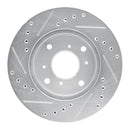 R1 98-02 Acura CL Front Drilled & Slotted Silver Brake Rotor Set