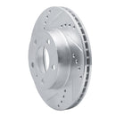 R1 82-90 Volvo 760 Series Front Left Drilled & Slotted Silver Brake Rotor