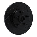 R1 84-87 Pontiac Fiero Front Right Drilled & Slotted Black Brake Rotor
