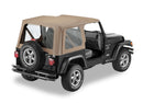 Bestop 97-02 Jeep Wrangler TJ Replace A-Top (Dark Tan Clear Windows No Door Skins Included)