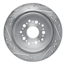 R1 92-98 Lexus SC300 Rear Drilled & Slotted Silver Brake Rotor Set