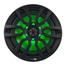 DS18 NXL Series Coaxial Marine Speakers w/ RGB Lights 8in 2-Way 125 Watts RMS 4 ohm Black