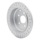 R1 05-10 Honda Odyssey Rear Right Drilled & Slotted Geo-Carbon Rotor