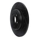 R1 00-05 Mercedes-Benz ML500 (USA/Canada) Rear Left Drilled & Slotted Black Brake Rotor
