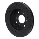 R1 98-02 Acura CL Front Left Drilled & Slotted Black Brake Rotor