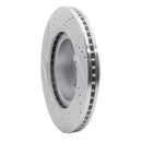 R1 2001-2011 Ford Explorer Sport Front Right Drilled & Slotted Silver Brake Rotor