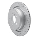 R1 06-12 Land Rover Range Rover Rear Left Drilled & Slotted Geo-Carbon Rotor