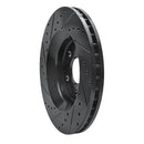 R1 11-25 Dodge Durango Front Right Drilled & Slotted Black Brake Rotor