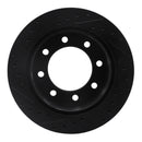R1 99-20 Chevrolet Express 2500 Rear Right Drilled & Slotted Black Brake Rotor