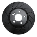 R1 16-23 Mercedes-Benz GLC250 (South America) Rear Left Drilled & Slotted Black Brake Rotor