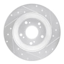 R1 00-09 Honda S2000 Rear Left Drilled & Slotted Silver Brake Rotor