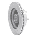 R1 86-92 Jeep COMANCHE Front Right Drilled & Slotted Silver Brake Rotor