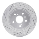 R1 12-18 Lexus Es300H Rear Right Drilled & Slotted Geo-Carbon Rotor