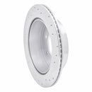 R1 08-14 Mitsubishi Montero Limited (Mexico) Rear Left Drilled & Slotted Silver Brake Rotor