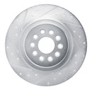 R1 03-05 Jaguar Super V8 Front & Rear Drilled & Slotted Silver Brake Rotor Set