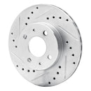 R1 88-06 Nissan Sentra Front Left Drilled & Slotted Silver Brake Rotor