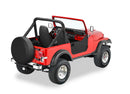 Bestop 80-86 Jeep Cj7 / 87-95 Wrangler YJ Lower Fabric Doors (Black Crush)