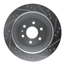 R1 15-20 Chevrolet Colorado Rear Left Drilled & Slotted Silver Brake Rotor
