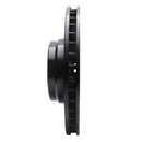 R1 95-01 BMW 750IL Front Left Drilled & Slotted Black Brake Rotor