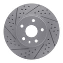 R1 08-14 Cadillac Cts Front Left Drilled & Slotted Geo-Carbon Rotor