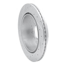 R1 07-12 Ford Edge Rear Right Drilled & Slotted Silver Brake Rotor
