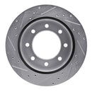 R1 99-20 Chevrolet Avalanche 2500 Rear Drilled & Slotted Silver Brake Rotor Set