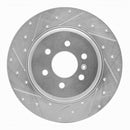 R1 11-15 VPG MV-1 Rear Left Drilled & Slotted Silver Brake Rotor